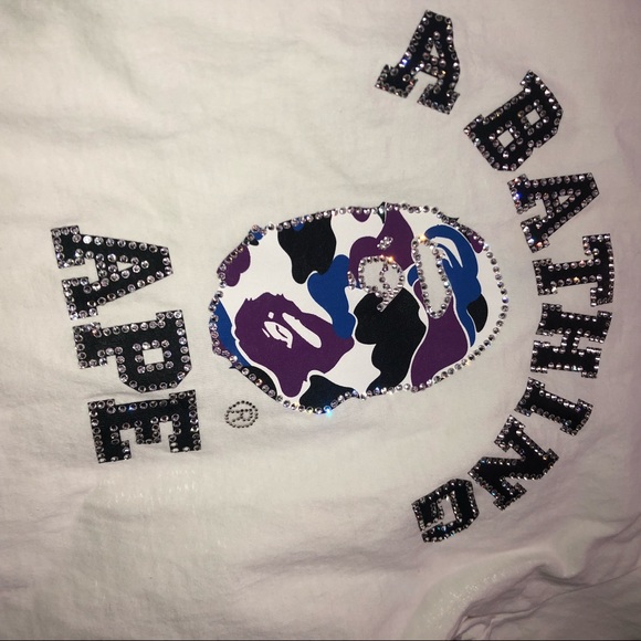 A BATHING APE SWAVORSKI T-SHIRT RARE - Picture 2 of 4